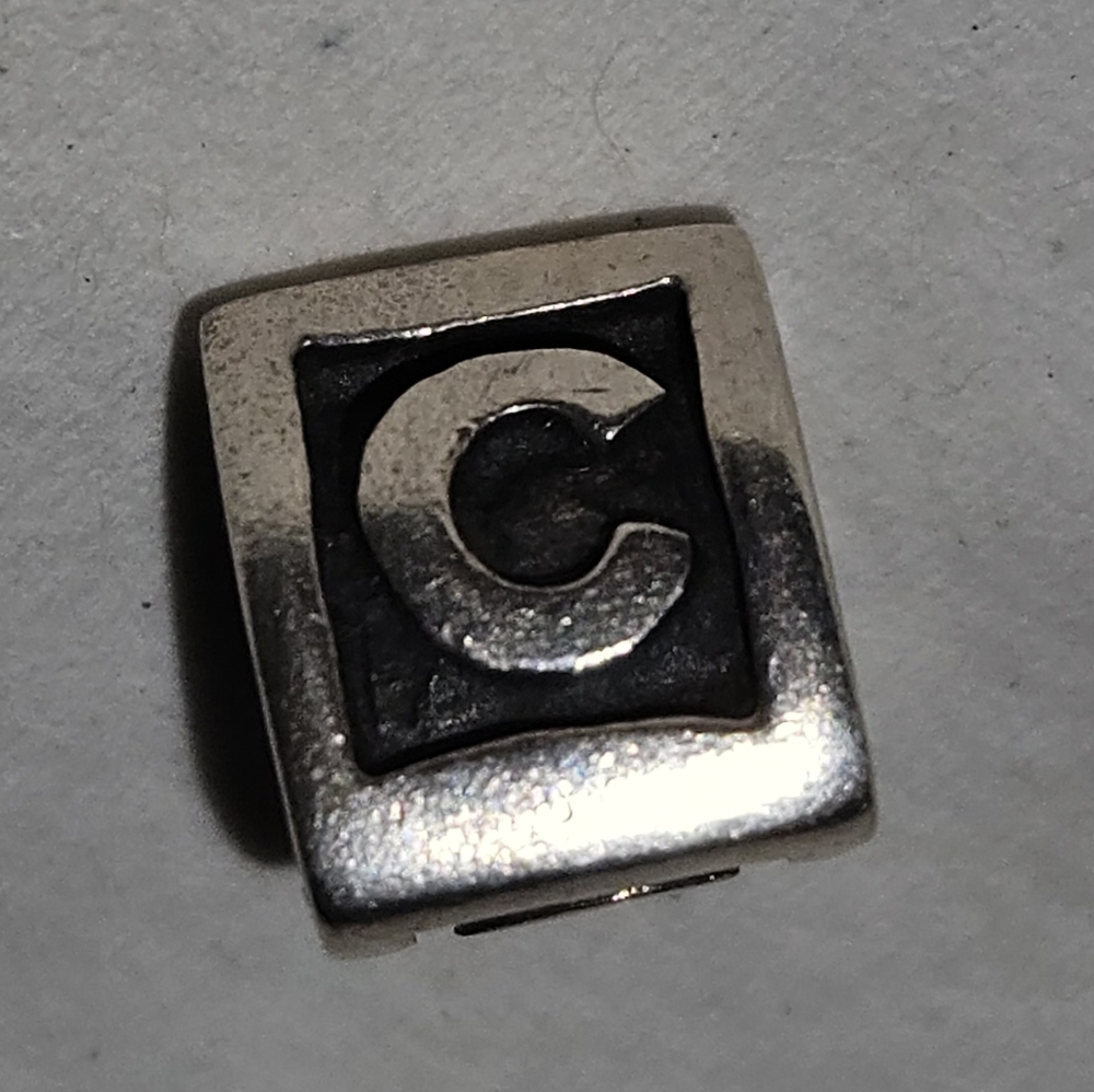 Pandora Silver Letter "C" Charm Bead